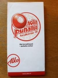 0 nolla puhallus kesäkiertue -08. Aja turvallisesti - puhalla nolla! Alko. 2008 - tiekartta