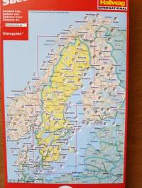 Sverige Vägkarta. Hallwag international. Edition 2009-2011. Distoguide®