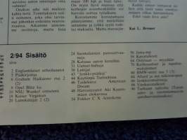 Mobilisti 1994 no 2. Keskiaukeamalla kansikuvanTexaco piirros.