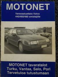 Volvo 440/460, 1995 - käyttöohjekirja ja Motonet varaosaluettelo.