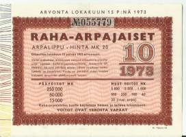 Raha-arpa 1973 / 10 arpa