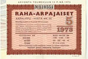 Raha-arpa 1973 / 5 arpa
