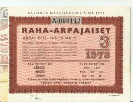 Raha-arpa 1973 / 3 arpa