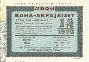 Raha-arpa 1972 / 12 arpa