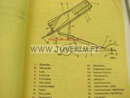 Tume Teho-Tume täyttövaunu 1976 -käyttöohjekirja ja varaosaluettelo