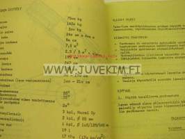 Tume Teho-Tume täyttövaunu 1976 -käyttöohjekirja ja varaosaluettelo