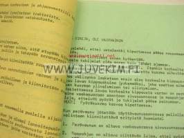 Tume Teho-Tume täyttövaunu 1976 -käyttöohjekirja ja varaosaluettelo