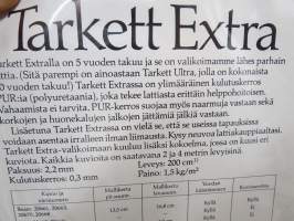 Tarkett Extra - muovimatot -mallikansio, 1980-lukua? / floor covers sample folder