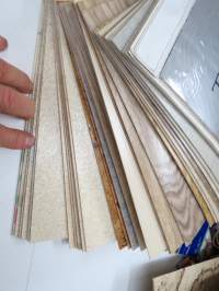 Tarkett Extra - muovimatot -mallikansio, 1980-lukua? / floor covers sample folder
