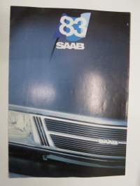 Saab mallisto 1983 -myyntiesite / sales brochure