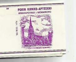 Porin Kirkko- Apteekki  - apteekkisignatuuri reseptiliuska  blanko