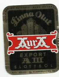 Aura Export A III Olut  -  olutetiketti