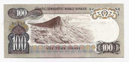 Turkki  100 Lira 1970 (1972) seteli