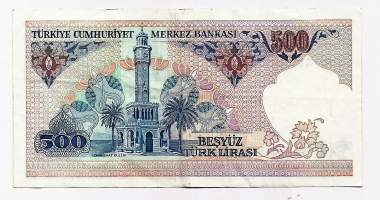 Turkki  500 Lira 1970 (1983) seteli