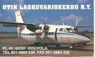 Utin Laskuvarjokerho  lentokone  postikortti  - lentokonepostikortti