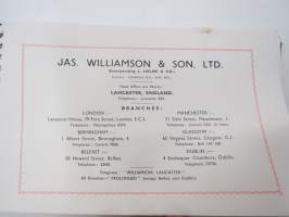 Lancaster Cloth - Jas. Williamson &amp; Son, Ltd - Lion Brand shelf coverings 1938-39 catalog -hyllypäällysteiden luettelo