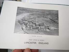 Lancaster Cloth - Jas. Williamson &amp; Son, Ltd - Lion Brand shelf coverings 1938-39 catalog -hyllypäällysteiden luettelo
