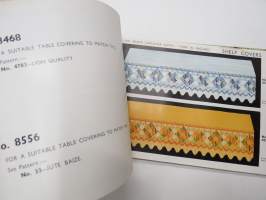 Lancaster Cloth - Jas. Williamson &amp; Son, Ltd - Lion Brand shelf coverings 1938-39 catalog -hyllypäällysteiden luettelo