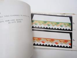 Lancaster Cloth - Jas. Williamson &amp; Son, Ltd - Lion Brand shelf coverings 1938-39 catalog -hyllypäällysteiden luettelo