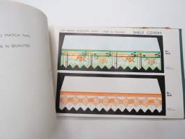 Lancaster Cloth - Jas. Williamson &amp; Son, Ltd - Lion Brand shelf coverings 1938-39 catalog -hyllypäällysteiden luettelo