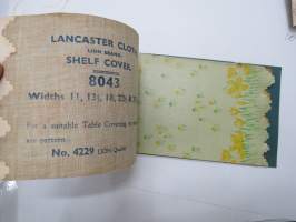 Lancaster Cloth - Jas. Williamson &amp; Son, Ltd - Lion Brand shelf coverings 1938-39 catalog -hyllypäällysteiden luettelo