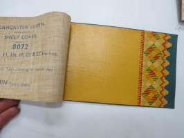 Lancaster Cloth - Jas. Williamson &amp; Son, Ltd - Lion Brand shelf coverings 1938-39 catalog -hyllypäällysteiden luettelo