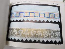 Lancaster Cloth - Jas. Williamson &amp; Sons, Ltd - Lion Brand shelf coverings 1934-35 catalog -hyllypäällysteiden luettelo