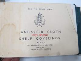 Lancaster Cloth - Jas. Williamson &amp; Sons, Ltd - Lion Brand shelf coverings 1934-35 catalog -hyllypäällysteiden luettelo