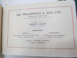 Lancaster Cloth - Jas. Williamson &amp; Sons, Ltd - Lion Brand shelf coverings 1934-35 catalog -hyllypäällysteiden luettelo