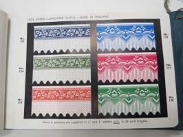 Lancaster Cloth - Jas. Williamson &amp; Sons, Ltd - Lion Brand shelf coverings 1934-35 catalog -hyllypäällysteiden luettelo