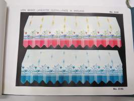 Lancaster Cloth - Jas. Williamson &amp; Sons, Ltd - Lion Brand shelf coverings 1934-35 catalog -hyllypäällysteiden luettelo