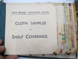 Lancaster Cloth - Jas. Williamson &amp; Sons, Ltd - Lion Brand shelf coverings 1934-35 catalog -hyllypäällysteiden luettelo