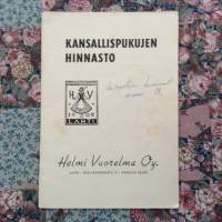 Kansallispukujen hinnasto 1966