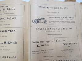 Moottoripyöräilijäin pohjoismaiset Ratamestaruuskilpailut Turun Hippoksella 23-24.9.1950 -käsiohjelma / program booklet