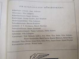 Moottoripyöräilijäin pohjoismaiset Ratamestaruuskilpailut Turun Hippoksella 23-24.9.1950 -käsiohjelma / program booklet