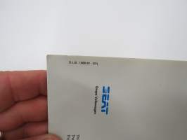 Seat Toledo 1991, myyntiorganisaation sisäiseen käyttöön tarkoitettu englanninkielinen esite -myyntiesite / sales brochure