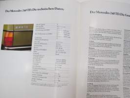Mercedes-Benz 240 TD, 300 TD, 300 TD Turbo-Diesel, 200 T, 230 TE, 250 T, 280 TE 1981 -myyntiesite / sales brochure