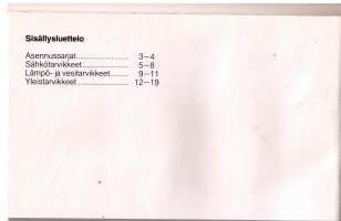 Solifer  caravan. Tarvikeluetteleo 1982