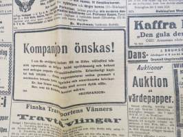 Hufvudstadsbladet, torsdagen den 6. Mars 1919 - 6.3.1925, bland annat; Invigningen av Helsingfors nya stationhus (Rautatieaseman uuden päärakennuksen vihkiäiset)