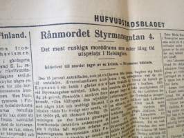 Hufvudstadsbladet, torsdagen den 6. Mars 1919 - 6.3.1925, bland annat; Invigningen av Helsingfors nya stationhus (Rautatieaseman uuden päärakennuksen vihkiäiset)