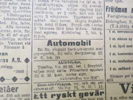 Hufvudstadsbladet, torsdagen den 6. Mars 1919 - 6.3.1925, bland annat; Invigningen av Helsingfors nya stationhus (Rautatieaseman uuden päärakennuksen vihkiäiset)