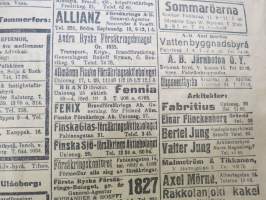 Hufvudstadsbladet, torsdagen den 6. Mars 1919 - 6.3.1925, bland annat; Invigningen av Helsingfors nya stationhus (Rautatieaseman uuden päärakennuksen vihkiäiset)