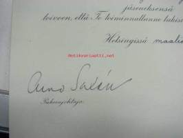 Suomalainen Lääkäriseura Duodecim / Marjatta Nyyssönen -jäseneksikutsu