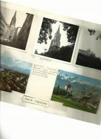 Runsaasti tekstitetty kuvakertomus matkasta Sveitsiin 1960-luku - n 40 kpl valokuvia kortteja - valokuva