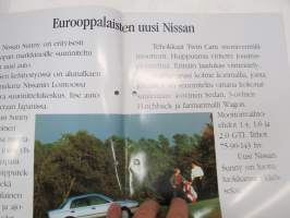 Nissan Sunny 1991 -myyntiesite / sales brochure