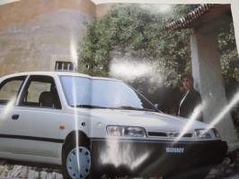 Nissan Sunny 1991 -myyntiesite / sales brochure