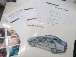 Lancia k Coupé lanseerauskansio valokuvineen -myyntiesite / sales brochure