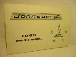 Johnson 6 hp Seahorse models CD-CDL 1965 outboard motor owner´s manual - perämoottorin käyttöohjekirja