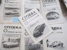Citikka - Club Citroën Finlande kerholehti, 7 kpl lehtiä