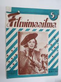 Filmimaailma 1943 nr 18, Kansikuva Jenny Jugo, Zarah Leander, Hilde Weissner &amp; Otto Gebuhr Helsingissä, ym. -elokuvalehti